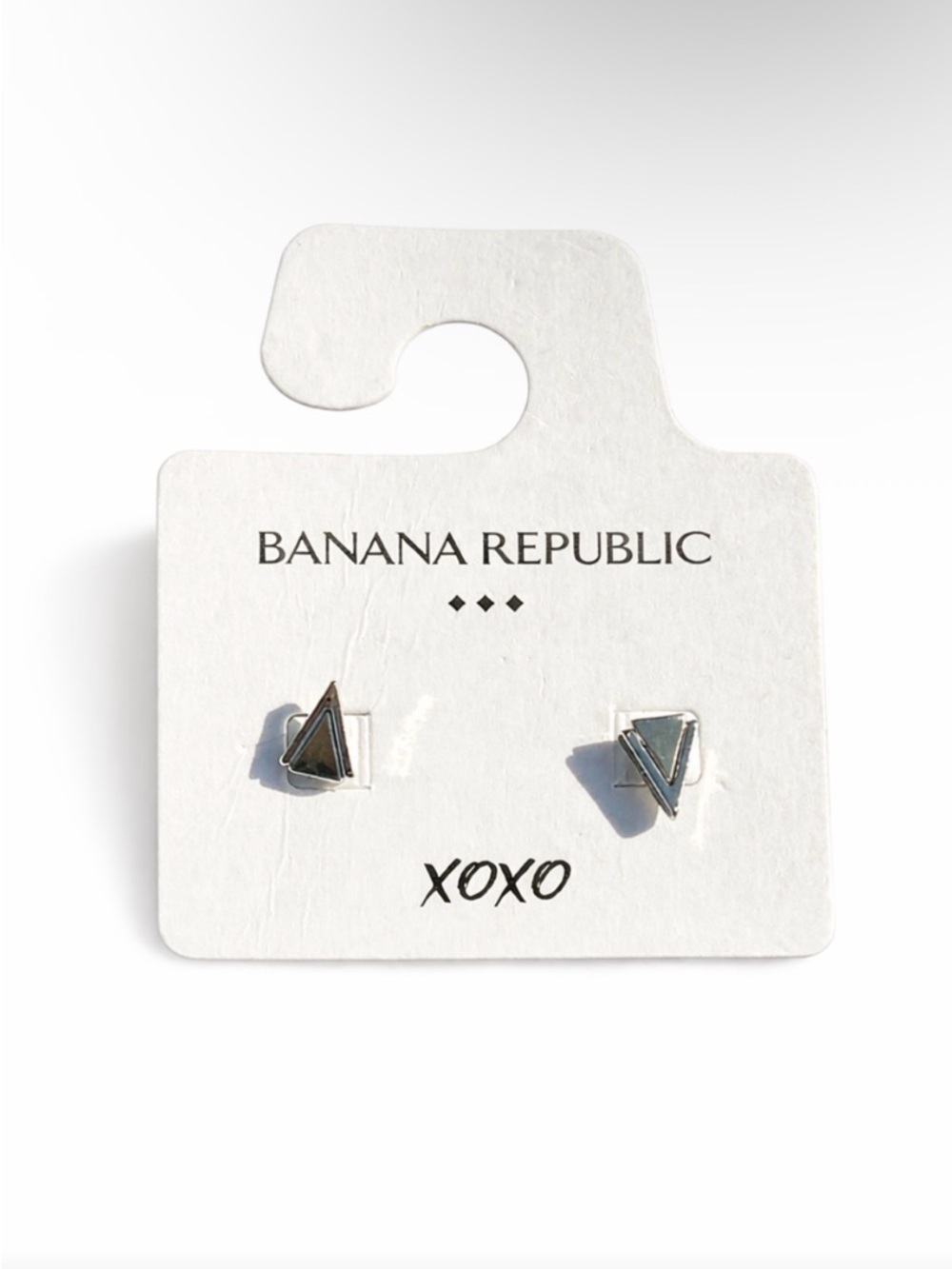 Banana Republic NWT Silver Triangle Statement Studs